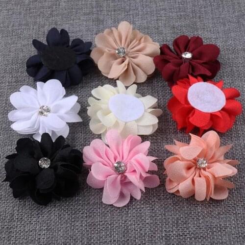 9Pcs DIY Flowers Applique Flower Patch Fabric Patches for Dress Hair Clothes Fabric Flowers for Dresses Diy Craft Supplies