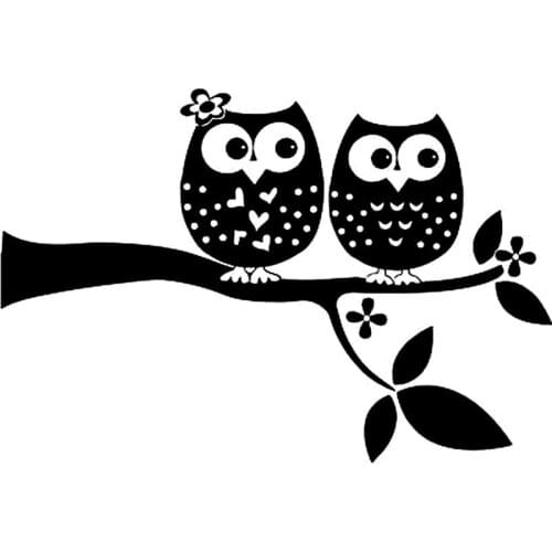 Cartoon Owl Car-Sticker Automobiles Motorcycles Window Bumper Laptop Vinyl Decal PVC Decorative Goods Cover Scratches Waterproof