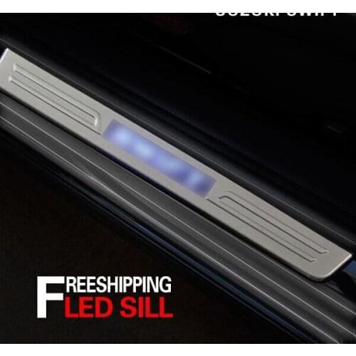 Car Styling for Suzuki Swift ZC31S accessories 2005 2007 2010 2012 led auto door sill illuminated sills scuff plates thresholds