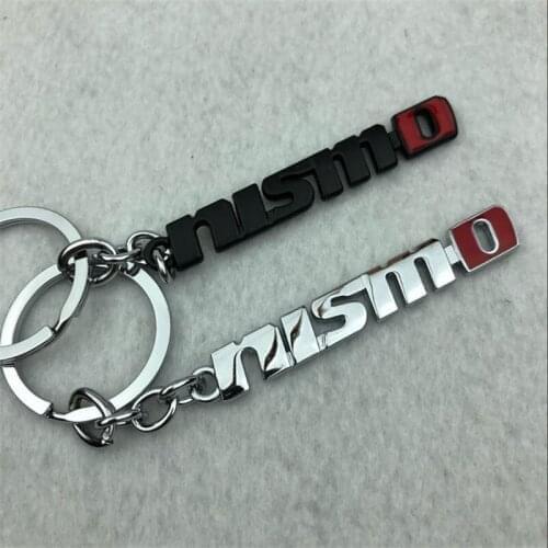 Car Styling Emblems Badge car keychain For Nissan Nismo Tiida Teana Skyline Juke X-trail Almera car key ring Car Accessories