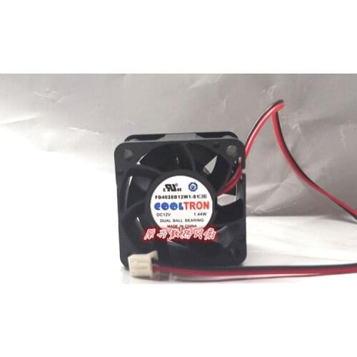 COOLTRON FD4028B12W1-81 DC 12V 1.44W 40x40x28mm 2-Wire Server Cooling Fan