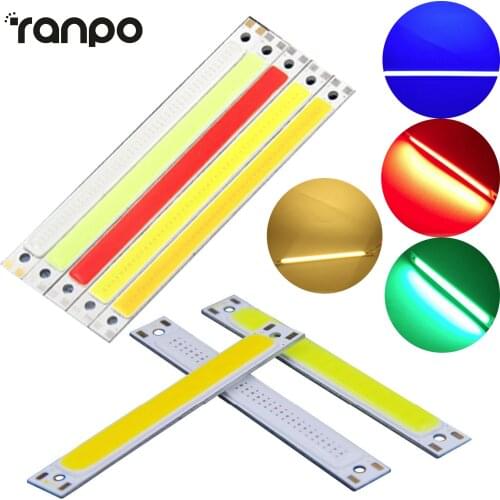 DC 12V LED COB Light Strip Panel Lamp 10W CarVehicle Floodlight Source Bulbs 5 Colors For DIY Lighting 120mm x 9mm