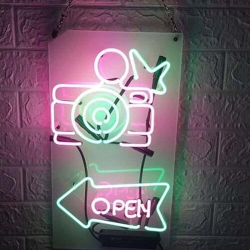 Decorative Light Arrow Marker Camero BedRoom Neon Light Lamps Accessory Hotel light Enseigne Lumineuse Handmade Real Glass Tube