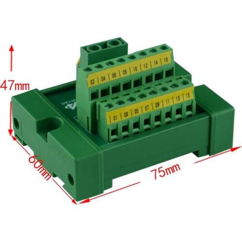 1 to 16 DIN Rail Mount power supply distribution terminal blocks Power Distribution Module board