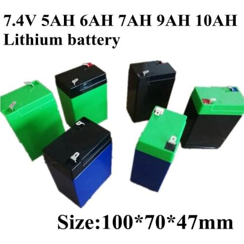 Small Box 7.4v 7.2V 5Ah 6AH 6V 7Ah 9Ah 10Ah lithium battery 2S li-ion power 10A PCB 8.4v for car kid toy led lamp lights Audio