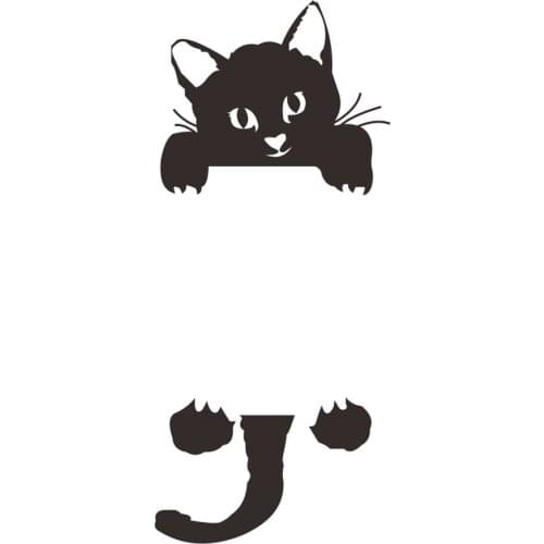 Cute Cartoon Kitty Cat Switch Stickers Funny Black Cats Wall Sticker Resh Home Decor Decals Living Room Bedroom Nursuries