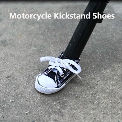 Fashion Motorcycle Bicycle Foot Support Small Shoes Electric Car Tripod Decor Motorcycle side tripod canvas shoes Foot Suppor