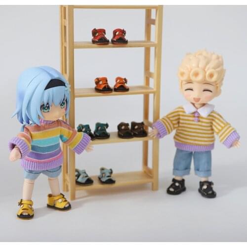 Ob11 baby shoes ob11 baby clothes handmade cowhide boots small eyes sandals P9 plastid GSC 12 BJD baby