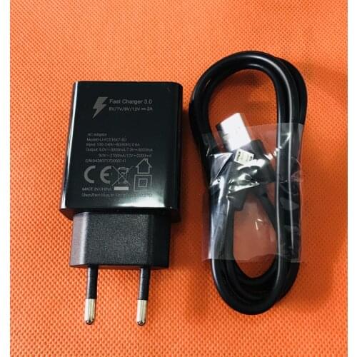 Original Travel Charger EU Plug Adapter+ USB Cable for DOOGEE BL5000 MTK6750T Octa Core 5.5'' FHD 1920*1080 Free shipping