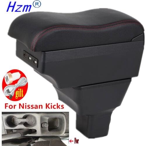 For Nissan Kicks Armrest For Nissan Kicks Car Armrest box 2016-2021 Interior Parts special Retrofit parts Center Storage box USB