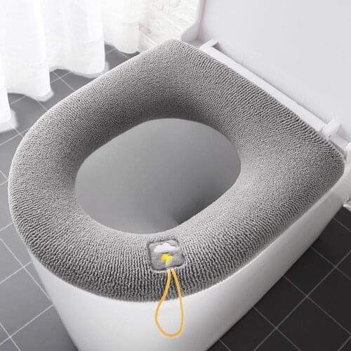 Toilet Seat Cushion Four Seasons Universal Toilet Seat With Rope Washable Household Toilet Ring Bathroom Accessories Toilet Pad