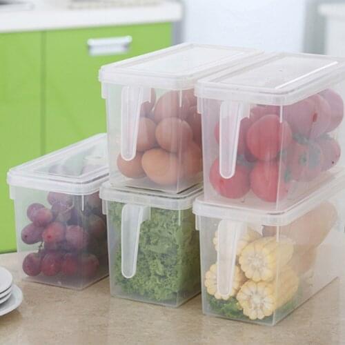 Refrigerator Kitchen Transparent Storage Box Grains Beans Storage Sealed Organizer Food Container Refrigerator Storage Boxes