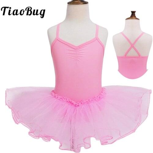 Ballerina Fairy Prom Party Costume Kids Flower Dress Girls Dance Wear Gymnastic Ballet Leotard Tutu Dress
