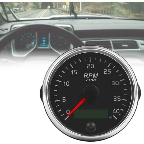 Tachometer 0-4000RPM Sturdy ABS LCD Digital Car Speedometer for Diesel Car Tachometers Gauges Auto Replacement Parts