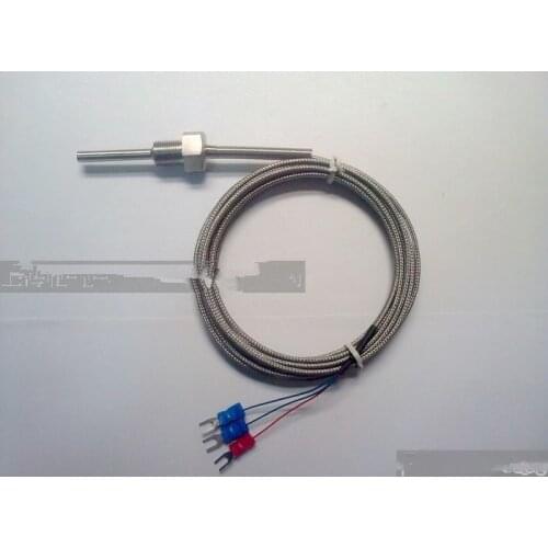 Stainless steel waterproof Pt100 platinum resistance temperature probe 5*100mm M8x1