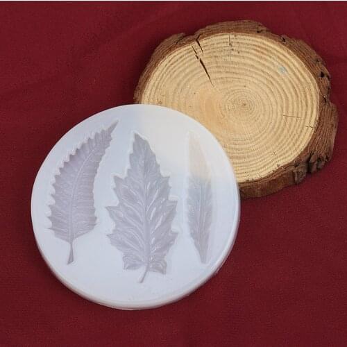 1pc Ferns Mould Sugarcraft Leaf Pattern Silicone Mold Jewelry Badge Making Epoxy Casting Molds Fondant Cake Decorating Tools