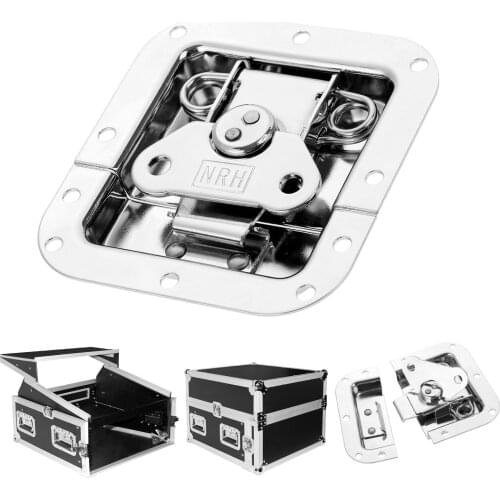 1Pc Toolbox Equipment Box Flight Case Spring Loaded Recessed Butterfly Latch Lock Hasps Iron Buckle Cabinet Door Latch 101*108mm