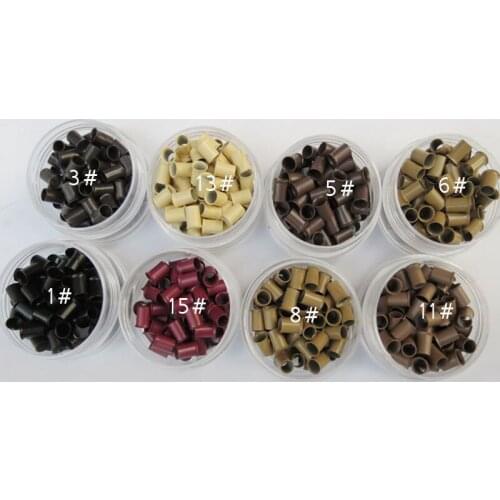 3.4x3.0x6.0mm Flared Copper Micro Beads for Pre-tipped Hair Copper Micro Links /Tubes for feather hair extension 200pcs/lot