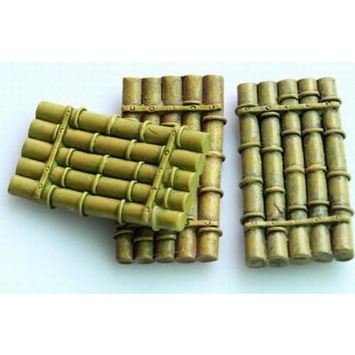 500pcs Resin Fairy Garden Mini Bamboo Raft Miniature Fairy Garden Decorations Micro Landscape Accessories Craft