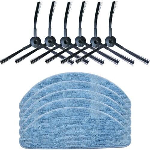 6 * side brush + 5 * mop cloth for ilife v7 robot vacuum cleaner parts