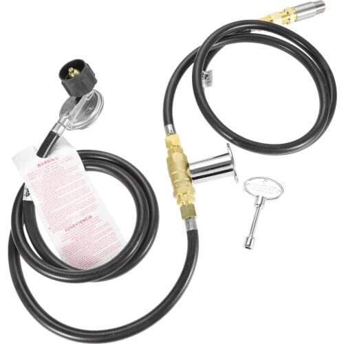 7pcs/set Propane Gas Fire Pit Valve Control System 5 Feet Hose Assembly 150,000 BTU Low pressure Replacement Parts Brass CSA