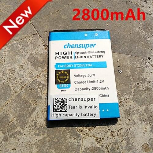Chensuper NEW 2800mAh BA600 Battery Use for Sony Ericsson Xperia U ST25i ST25C Kumquat