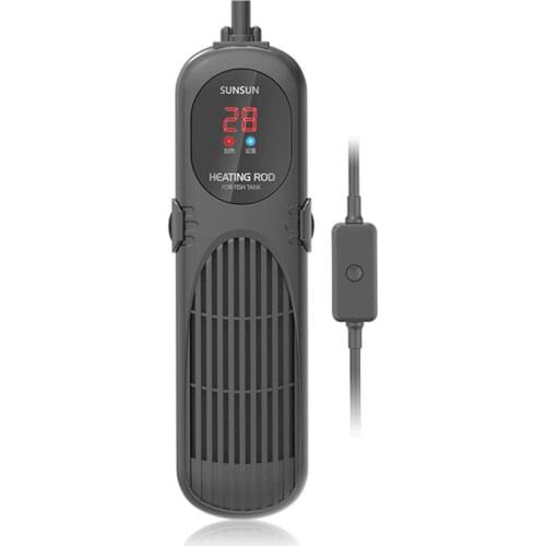 SUNSUN Stainless Steel Aquarium Heater LCD Display Smart PTC Fish Tank Adjustable Automatic Heating Rod Constant Temperature