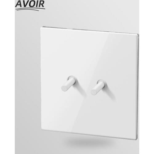 Avoir Electrical Usb Wall Sockets And Light Switches White Matte Stainless Steel Panel Toggle Switch EU FR Plugs Outlets 220V
