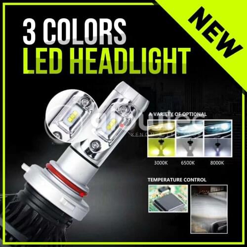 X3 H1 H3 H4 H7 H8 H11 9005 9006 H13 Car LED Headlights Bulb 50W 6000LM Chip All in one CSP Headlamp 3000K 6500K 8000K GLOWTEC