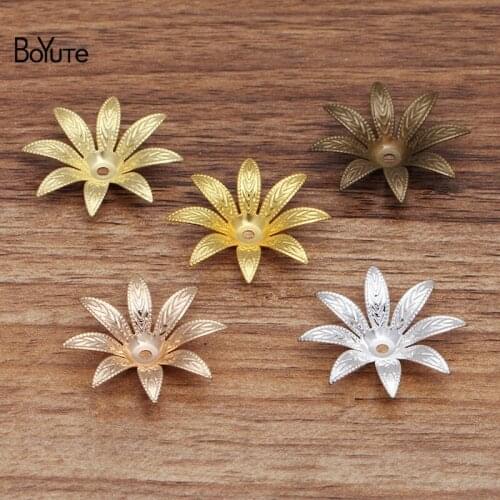 BoYuTe (50 Pieces/Lot) 28MM Metal Flower Diy Hand Made Jewelry Accessories