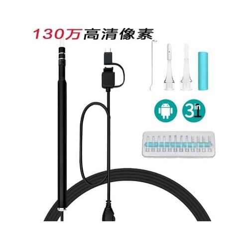 By dhl 50sets 3-in-1 USB Ear Cleaning Tool Android PC Visual Ear Spoon Multifunctional Earpick With Mini Camera Ear Cleaning hot