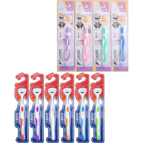 Dual Side Dental Care Cleaner Brush Scraper Oral Tongue Clean Breath Health Tool