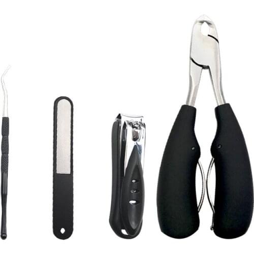 Nail Clipper Set Cuticle Dirt Remover Paronychia Toe Nail Correction Nippers Cutter File Stick Manicure Pedicure Tools