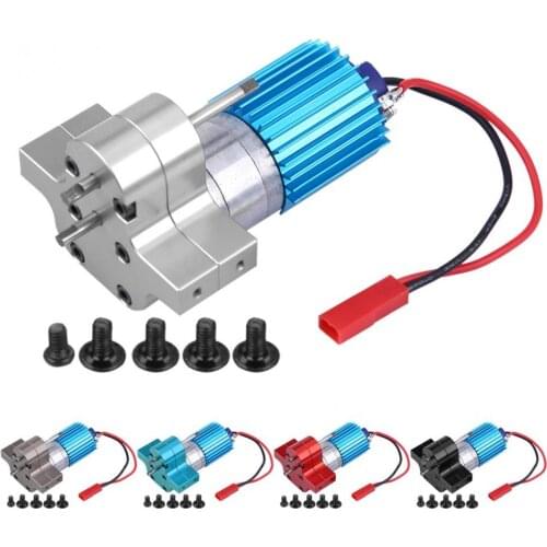 Speed Change Gear Box Metal Gearbox With 370 Brush Motor Anodizing treatment for heatsink & mount base for WPL 1633/1632 RC Car