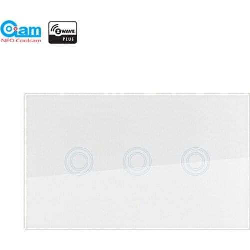 NEO Coolcam Smart Home Z-Wave Plus 3CH US Light Switch Compatible With 300 Series and 500 Series Automation