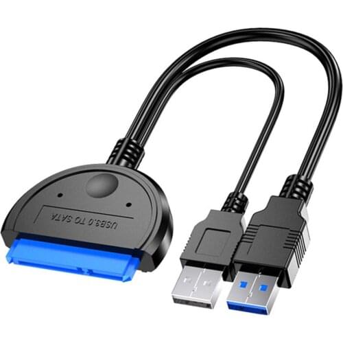 Dual USB 3.0 To Sata Adapter 2.5 Inch 3.5 Inch Cable converter External Hard Disk Adapter Drive HDD SSD Cable Converter
