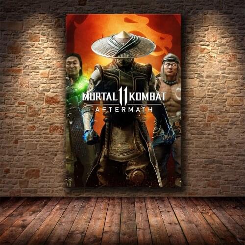 The Game Poster Mortal Kombat Decoration Painting of The on HD Canvas Canvas Painting of Mortal Kombat Poster Wall Art Canvas