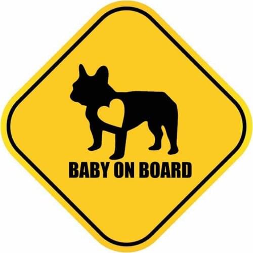 14cm*14cm Funny Pug Car Sticker on Baby Carriage Pvc Customized High-quality Auto Body Window Exquisite Decal Decoration