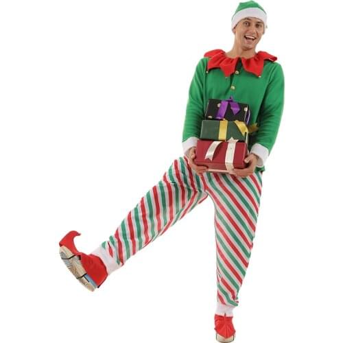 Snailify 2020 New Year Christmas Elf Costume For Adult Men Santa Claus Cosplay Xmas Party Fancy Dress Hat