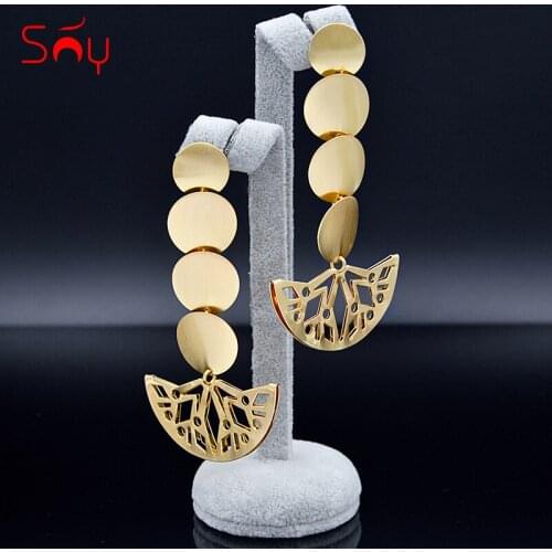 Sunny Jewelry Trendy Jewelry Big Earrings Long Drop Dangle Earrings For Women Girls Dubai Earrings Jewelry For Party Wedding