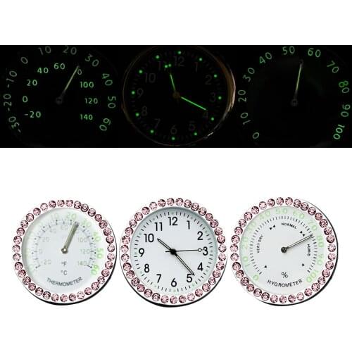 Yolu Car Clock Luminous Mini Automobiles Digital Watch Quartz Clocks Stick-on Auto Ornament Car Accessories for Cars SUV MPV
