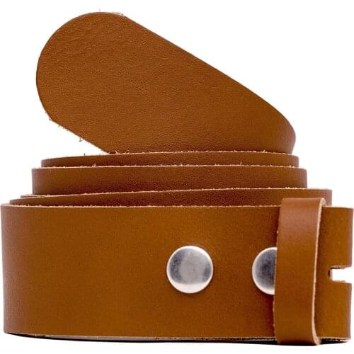 Western denim thick replacement belt leather without buckle belt