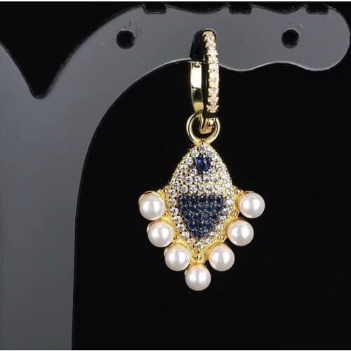 Ladies stud earrings Lucky fish pearl earrings Single cute fishbone fashion personality ear stud for womens part gift