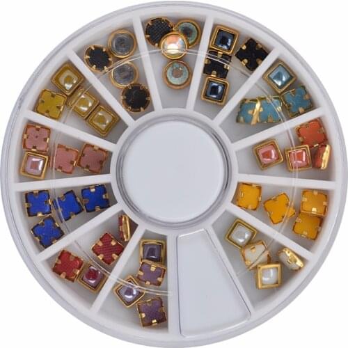 WUF 1 Wheel Nail Art Rhinestone & Decoration For DIY Nails Art Accessory Fashion Decorations Beauty Tools #JS16