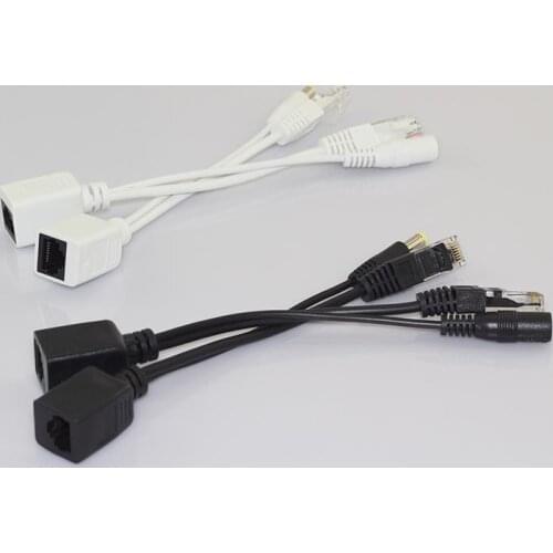 1 Pair POE Splitter 12V Adapter Accessories RJ45 Injector Kit Power supply connector Cable Camera Cctv for Security Camera L19