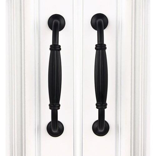 1pc Black Alloy Drawer Closet Wardrobe Cupboard Cabinet Pulls Sturdy Door Handle for Cabinet Wardrobe Drawer Kitchen Cupboard