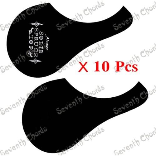 10 Pcs Black Folk Acoustic Guitar Pickguard Pick Guard Anti-scratch Plate (MJTB-BK-1030-10)
