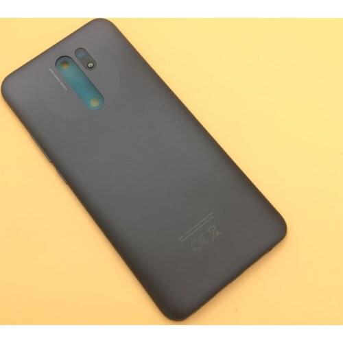 100% Genuine Rear Housing Door Case For Xiaomi Redmi 9 Back Battery Cover With Power Volume Side Buttons Repair Part