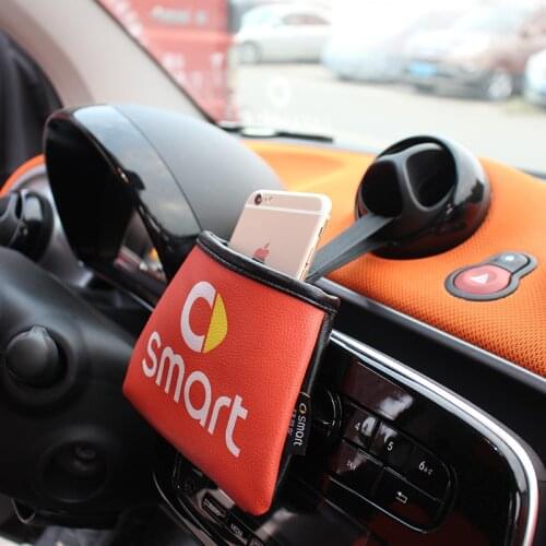 Car PU leather storage bag sundries storage bag Coin Purse For Mercedes Smart 453 451 450 Forfour Fortwo Styling Car Accessories