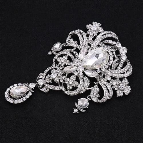Crystal Alloy Brooch Fashion Simple High Quality Jewelry Crystal Pin Hot Sale Gifts For Women Clothes Accessories New